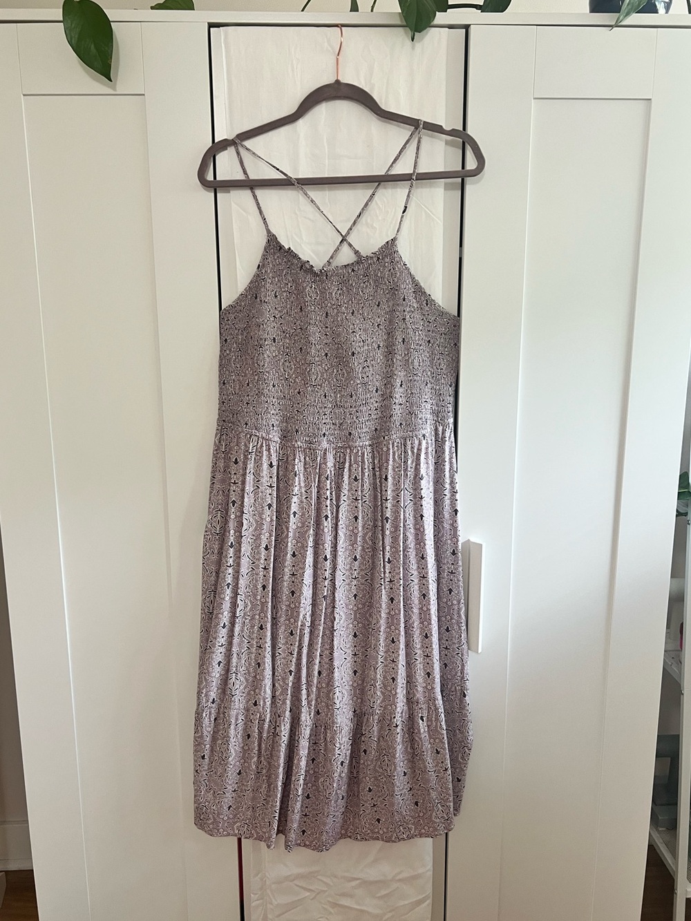 Reitmans Lavender Floral Midi Spaghetti Strap Dress, Size XXL